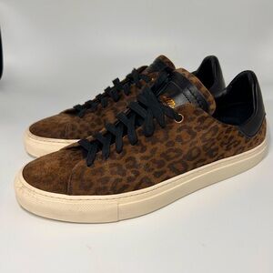 GoodMan Brand Leopard print Leather Sneakers, Men’s size 8, Made in Italy